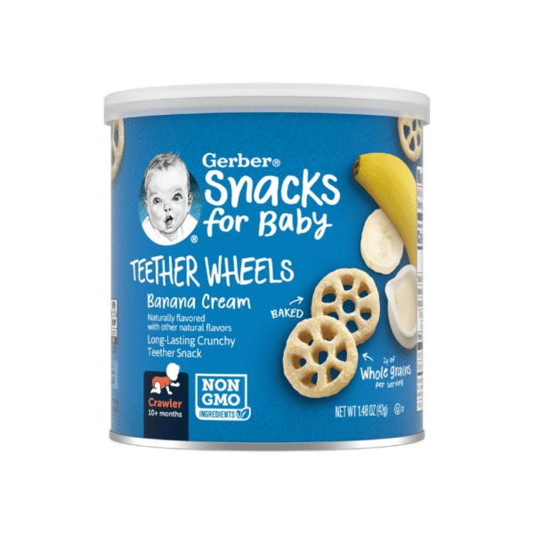 Gerber Teether Wheels, Banana Cream, 42g 10M+