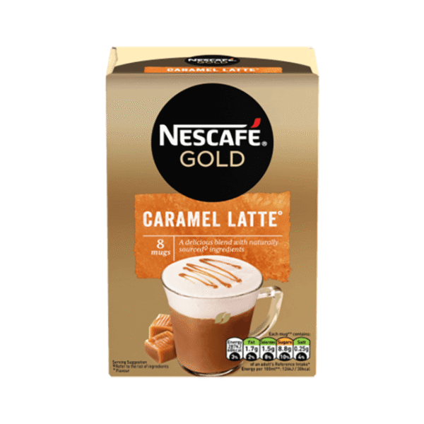 Nescafe Gold Caramel Latte Coffee Sachets 8x17g