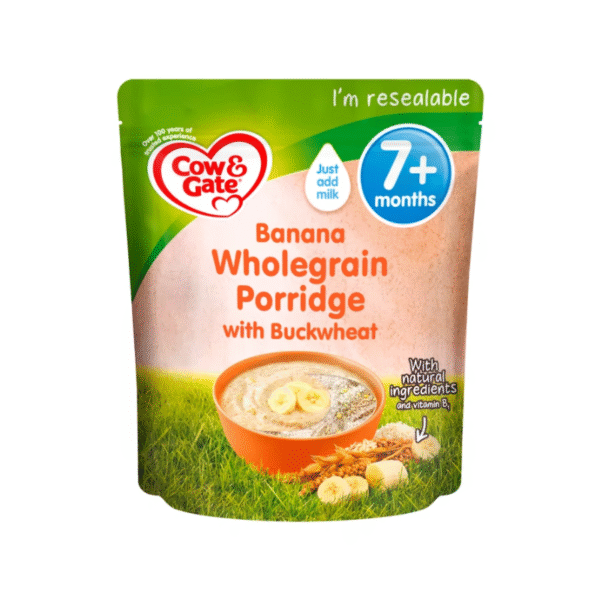 Cow & Gate Banana Wholegrain Porridge Baby Cereal 7+ Months 200g