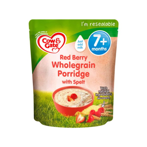 Cow & Gate Red Berry Wholegrain Porridge Baby Cereal 7+ Months 200g