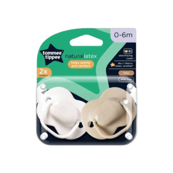 Tommee Tippee Natural Cherry Latex Soother 0-6m 2pk