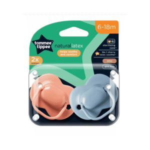 Tommee Tippee Natural Cherry Latex Soother 6-18m 2pk