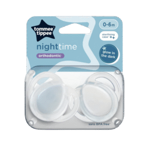 Tommee Tippee Night Time Orthodontic Soother 0-6m 2pk