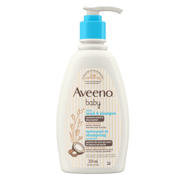 Aveeno Baby Daily Wash & Shampoo Coconut Scent & Shea Butter 354ml (Canada)