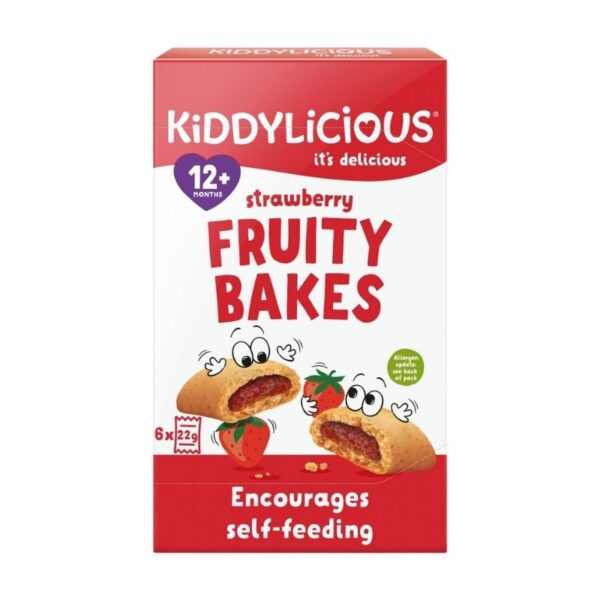 Kiddylicious Strawberry Fruity Bakes 6 X 22G
